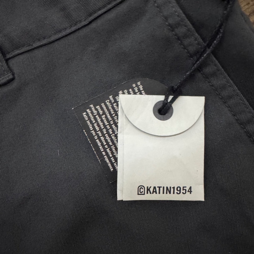 Katin Mens Chino Shorts Size 36 Gray Stretch Casual Flat Front Skate Surf NWT - Picture 3 of 5